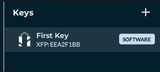My First key in Nunchuk (Screenshot)