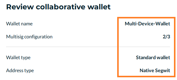 Review collaborative wallet (Screenshot)