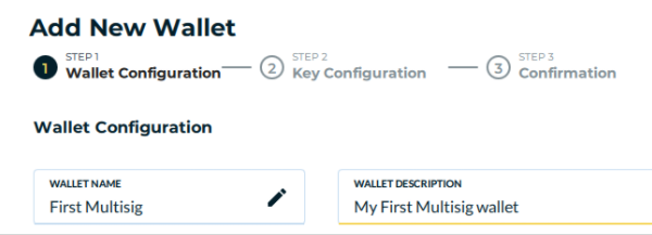 Add wallet name and description (Screenshot)